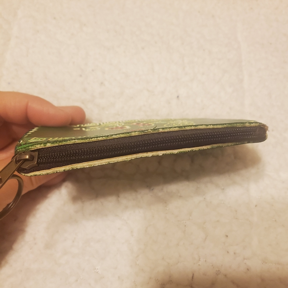 NWOT green leather coin purse - Picture 2 of 5